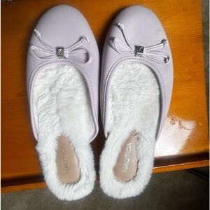 Nautica Purple & Fur Slippers